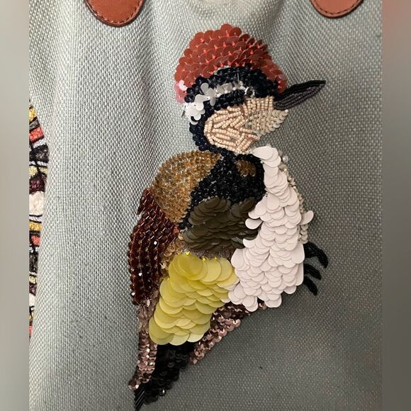 Jasper & Jeera sequins bird tote bag - Picture 5 of 12